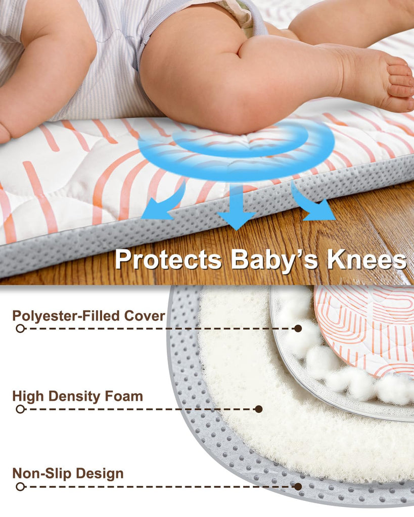 Foam Baby Play Mat 50x50, Removable and Machine Washable Cover