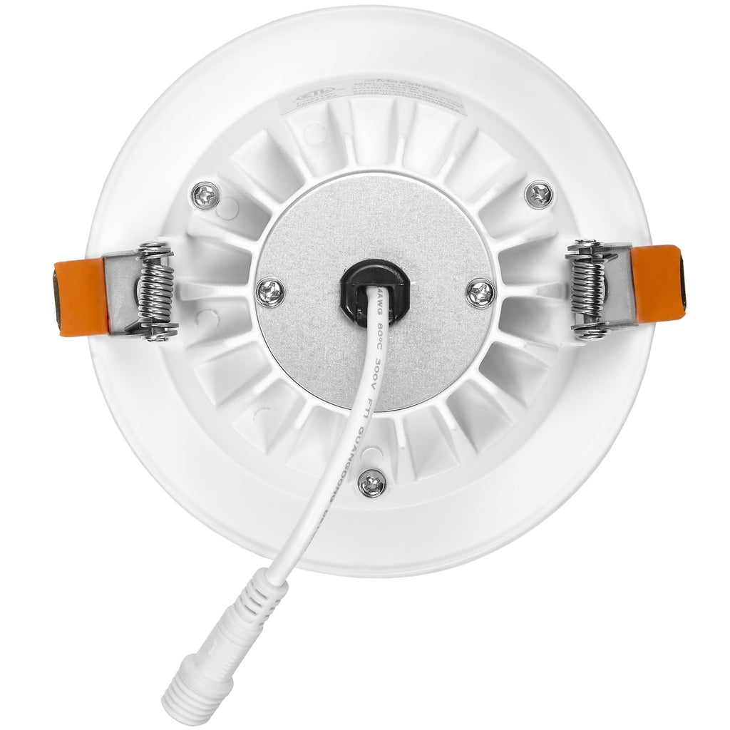 4" Anti-Glare LED Downlight Canless, 1200 Lumens, 5 CCT, White