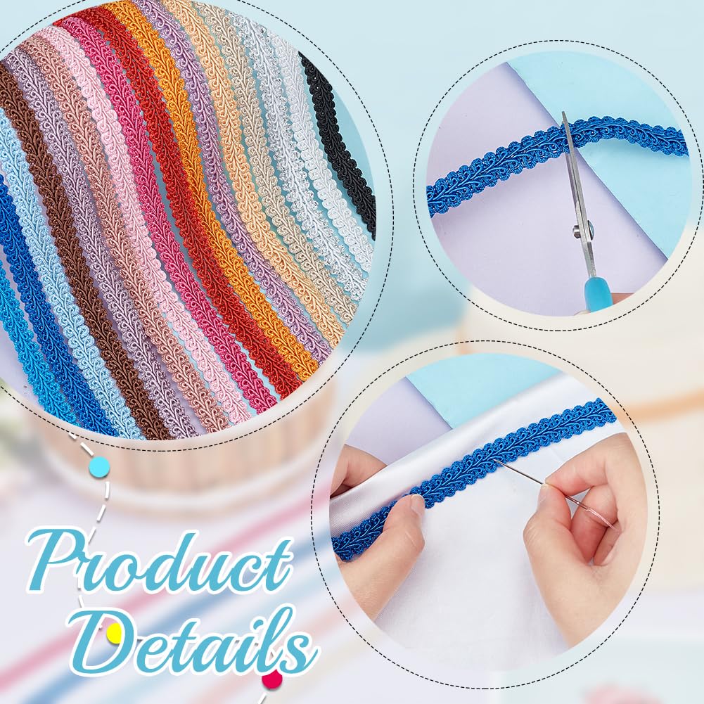 Gimp Braid Trim 16 Colors Woven Braid Trim - 34yards