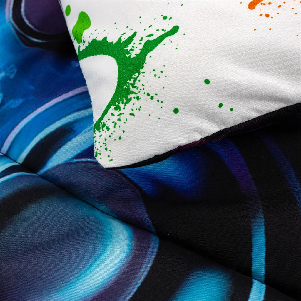 Game Console Comforter Set for Boys Girls Kids Space Universe Gaming Geometric Lightweight Microfiber Gamer Bedding