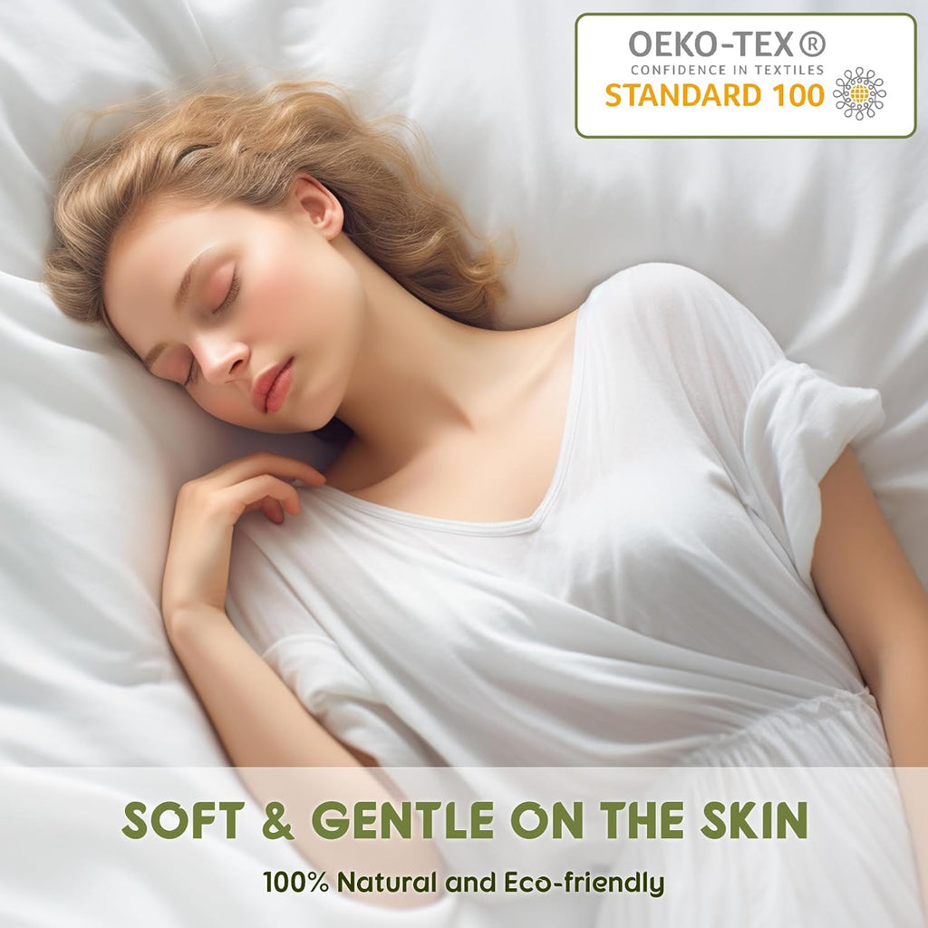 100% Egyptian Cotton Sheets Queen - 600 Thread Count Sheets, Ultra Soft Breathable Sheet Sets, Hotel Quality Sateen