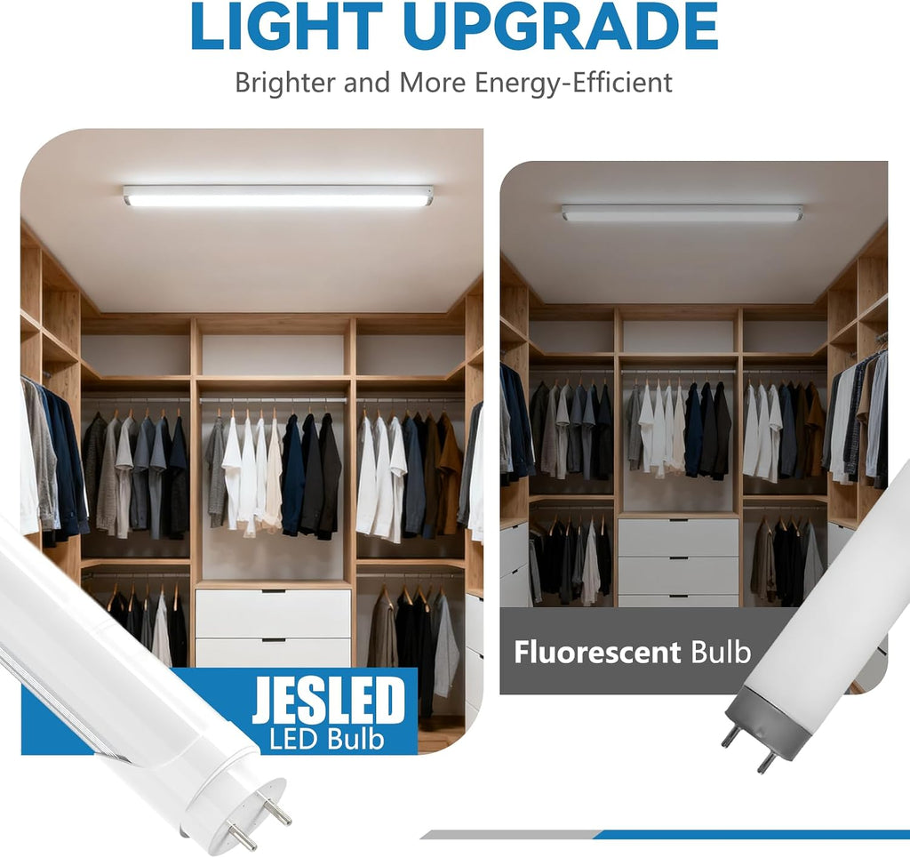 3ft T8 LED Bulbs, 6 CCT Selectable 3000K-6500K