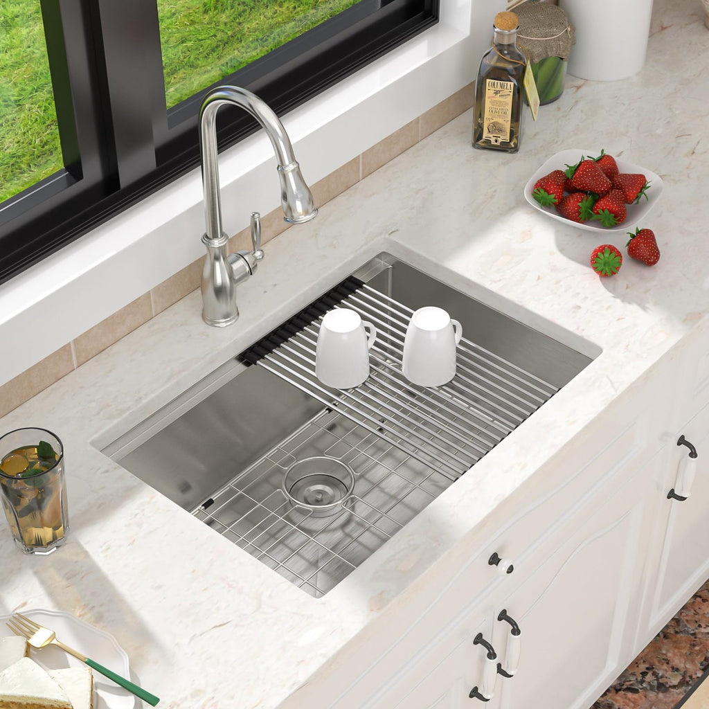 27 x 19 Inch Undermount Kitchen Sink Workstation