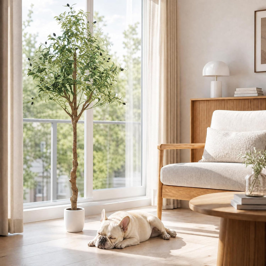 6ft Artificial Olive Trees Indoor Large Faux Olive Tree with Pot