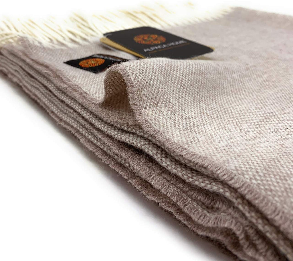 Home | Hamptons Hand Loomed Season Throw Blanket, Baby Alpaca Wool, Extra Large 6.6 Feet Long X 4.25 Feet Wide