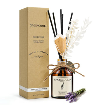 Reed Diffuser Set, Lavender Scent Diffuser with 10 Sticks & Decorative Flower, Long Lasting Diffusers Fragrance