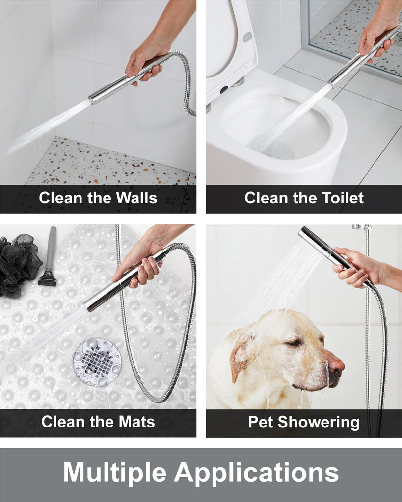 Shower System with Rain Head and Handheld, 16-Inch, Polish Chrome