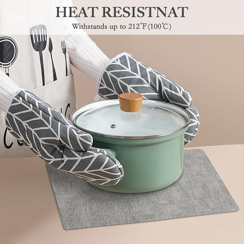 Faux Leather Heat Resistant Placemats - Waterproof Oilproof Wipeable Dining PU Place Mat Easy Clean Table - Set of 4