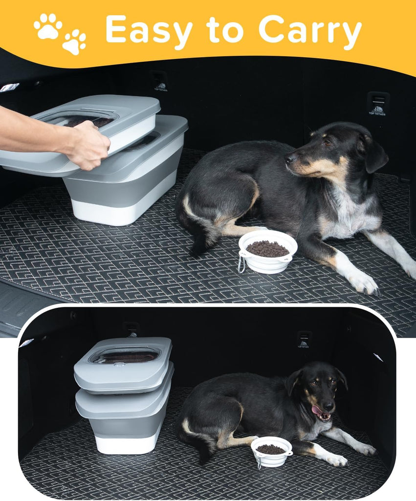 10-13 Lbs Dog Food Storage Container, Collapsible Dog Food Container