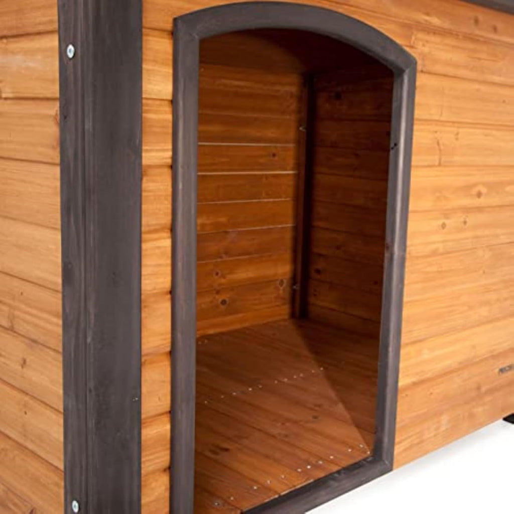 Log Cabin Dog House, Large, Natural Wood