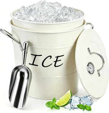 4L Ice Bucket with Lid, Double Wall Insulated Wine Bucket