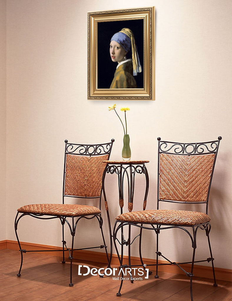Girl With a Pearl Earring Framed Wall Art, 22x26