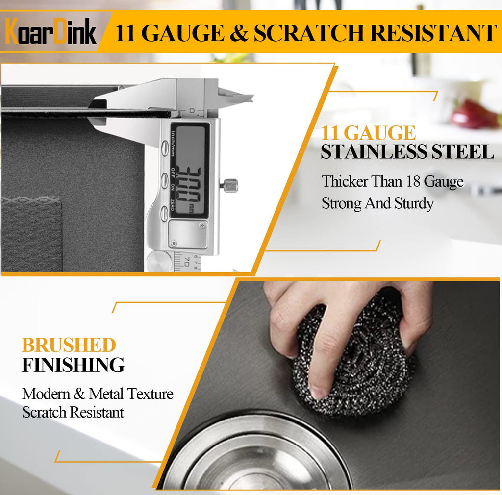 Black 27x18In Undermount, Stainless Steel, Single Bowl