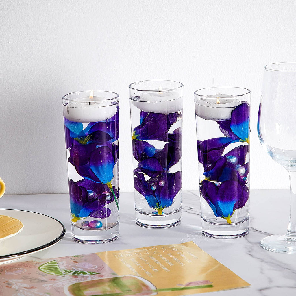 32 Pieces 27 Inches Artificial Orchids, Blue-Purple