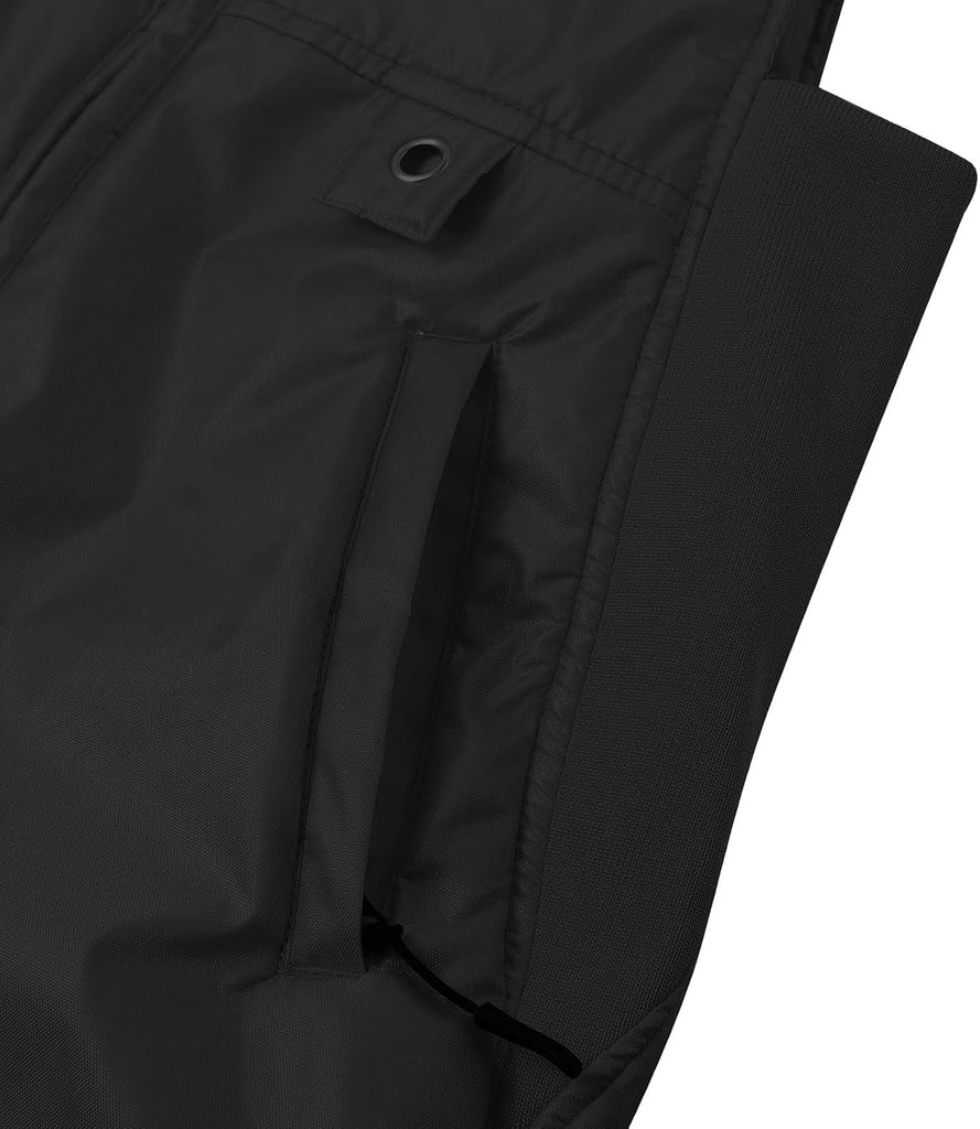 Kids Snow Bib Insulated Ski Pants Puffy Snowboard Overalls Zipper Snowsuit