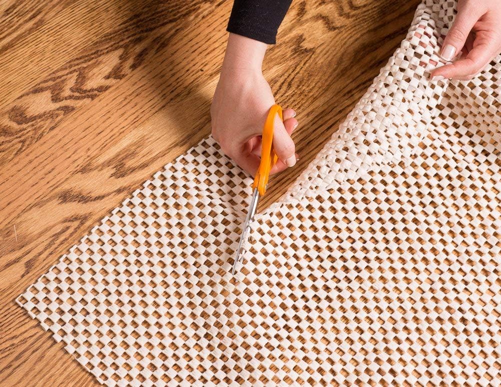 Super-Grip Non-Slip Area Rug Pad 5 x 8 for Any Hard Surface Floor, Keeps Your Rugs Safe and in Place - Set of 40