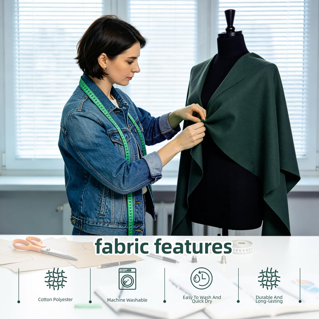 58"W Poly Cotton Twill Fabric - 65% Polyester 35% Cotton - Sold by The Yard - for Pants, Jackets, Skirts, Upholstery