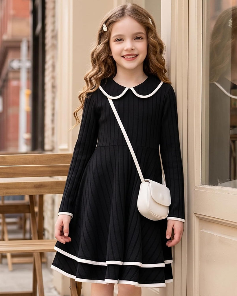 Girls Sweater Dress Fall Winter Long Sleeve Knit Dresses