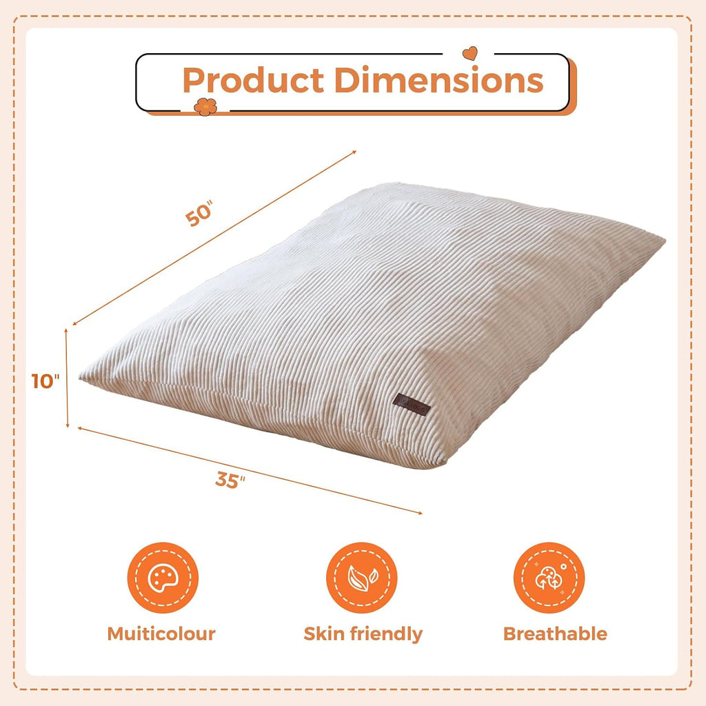 3 in 1 Kids Bean Bag Chair, Comfy Floor Sofa with Removed Cover