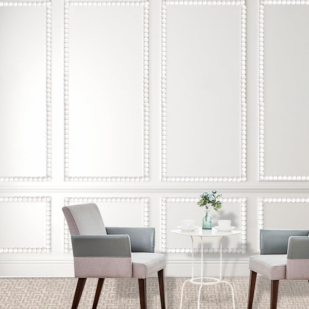 118"L x 0.47"W Flexible Mirror Frame Bead Molding Trim, Paintable DIY Moulding Strip for Picture Border, Wall, Door