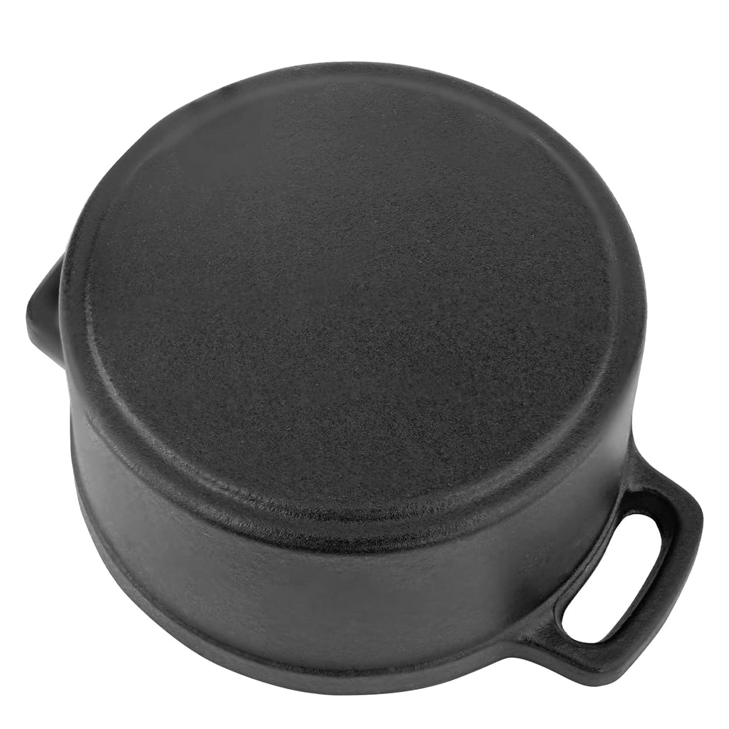 Mini Cocotte 16 oz Pre-Seasoned Mini Dutch Oven 0.5 qt. Cast Iron Garlic Roaster for Oven Garlic Confit Pot Ramekins