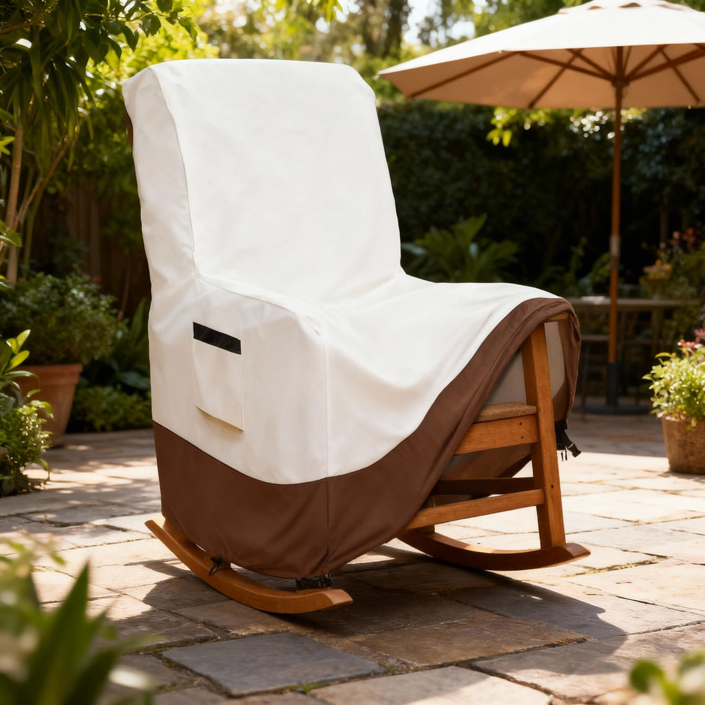 Outdoor Rocking Chair Covers, 600D Heavy Duty Waterproof Patio Recliner Chair Cover, Outdoor Furniture Covers