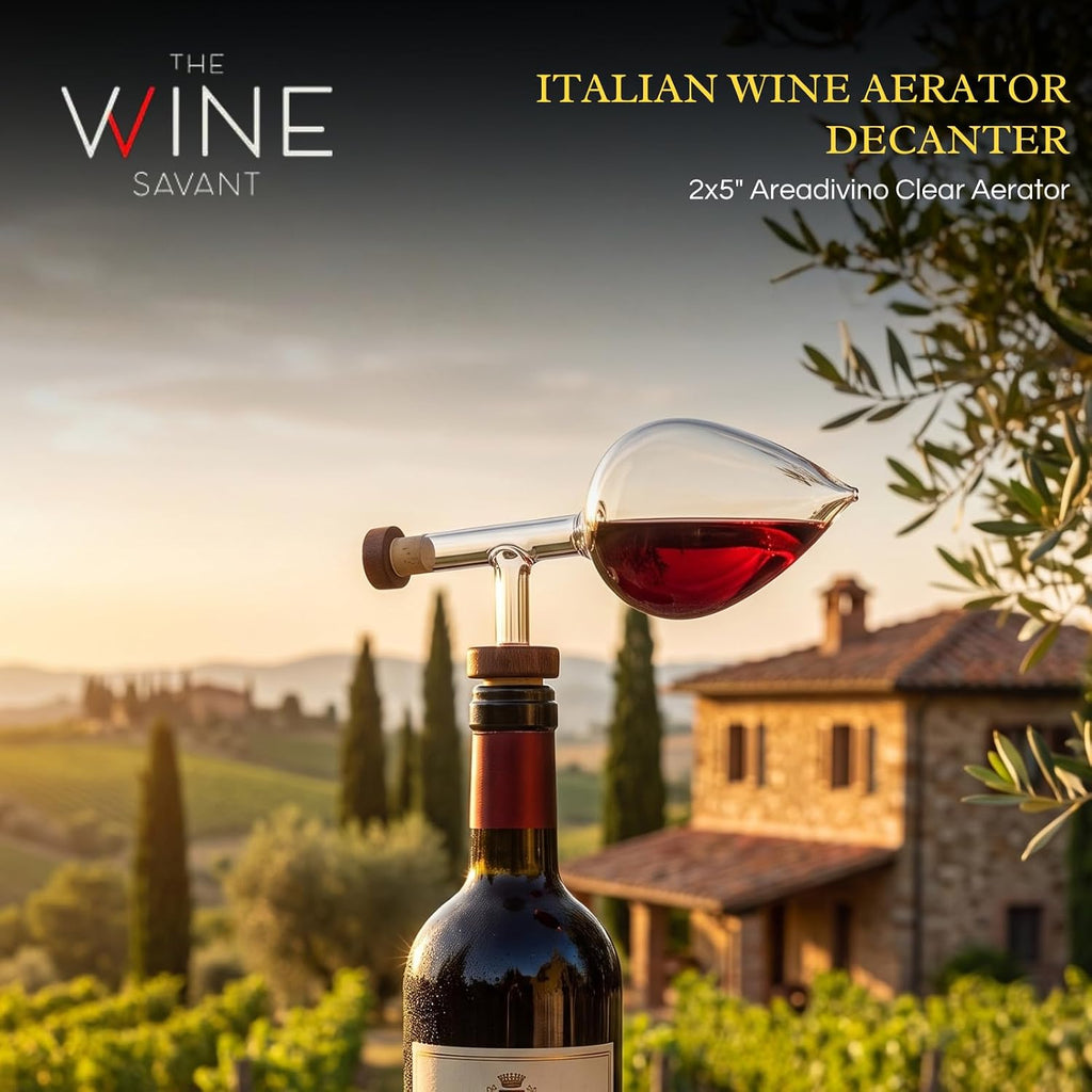 Italian Wine Aerator Pourer, In-Bottle Drip-Free Decanter Red & White Wine
