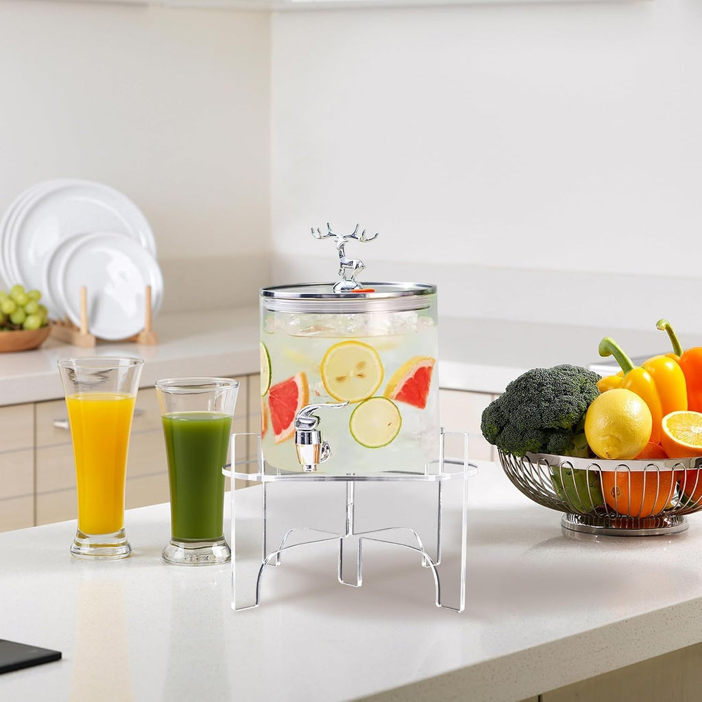 Drink Dispenser Stand Acrylic Fit Max 7.87 Inch Diameter of Water Dispenser, Glass Jar, Party, and Catering Beverage