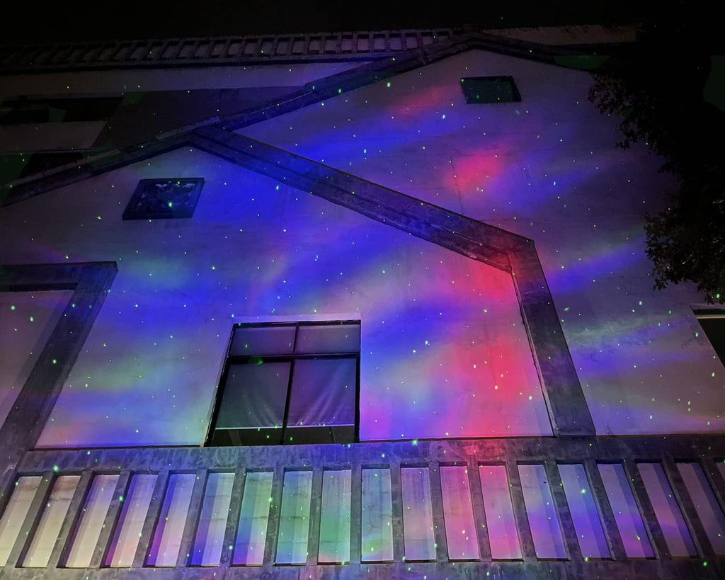 Firefly Garden Lights Star Projector Laser Christmas Lights with Colorful LED Background Light