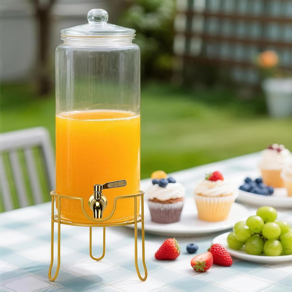 1.5 Gallon Beverage Dispenser With Airtight Lids - Set of 2