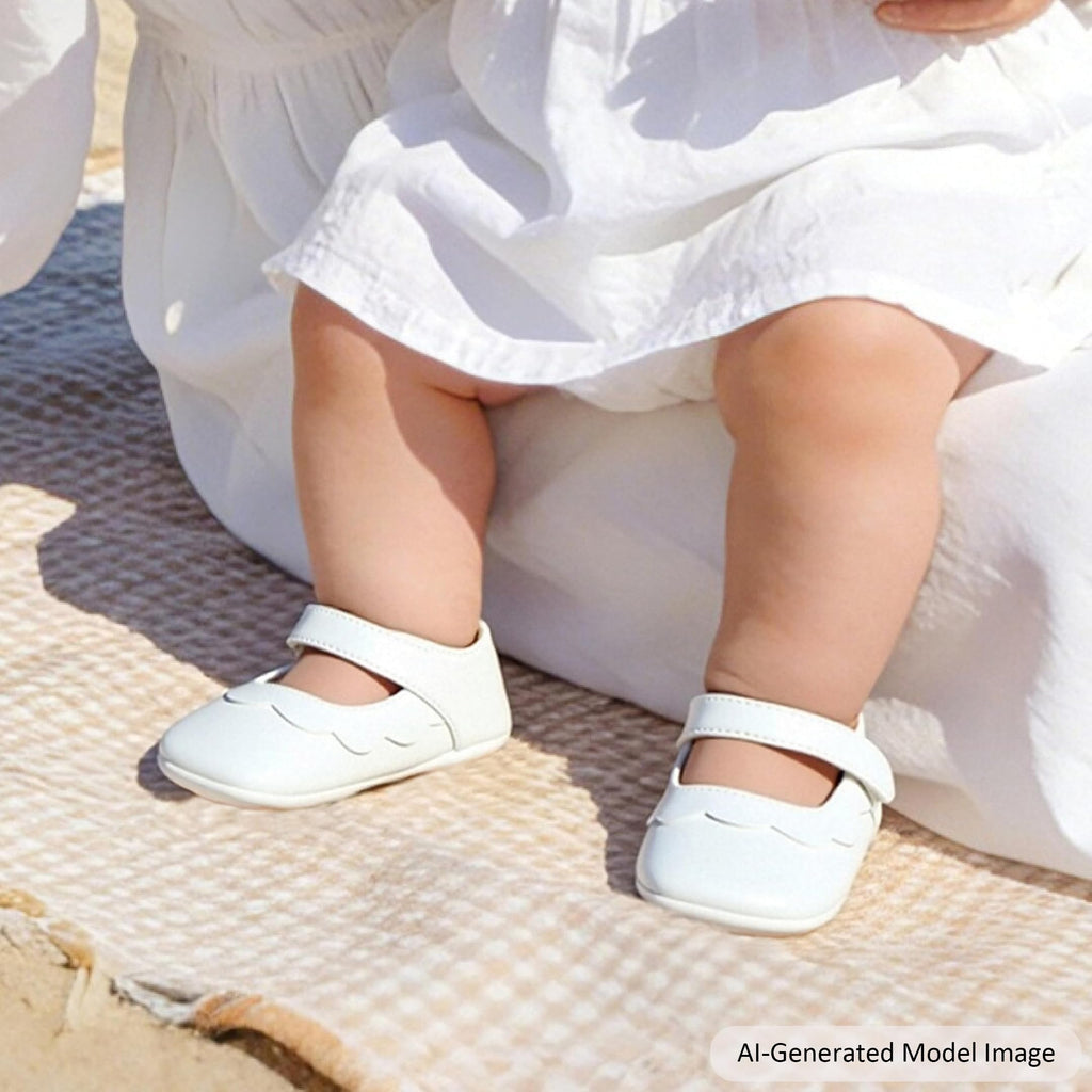 White Baby Shoes Girl - Infant Baby Walking Moccasinss Rubber Sole Crib Shoes(White, )