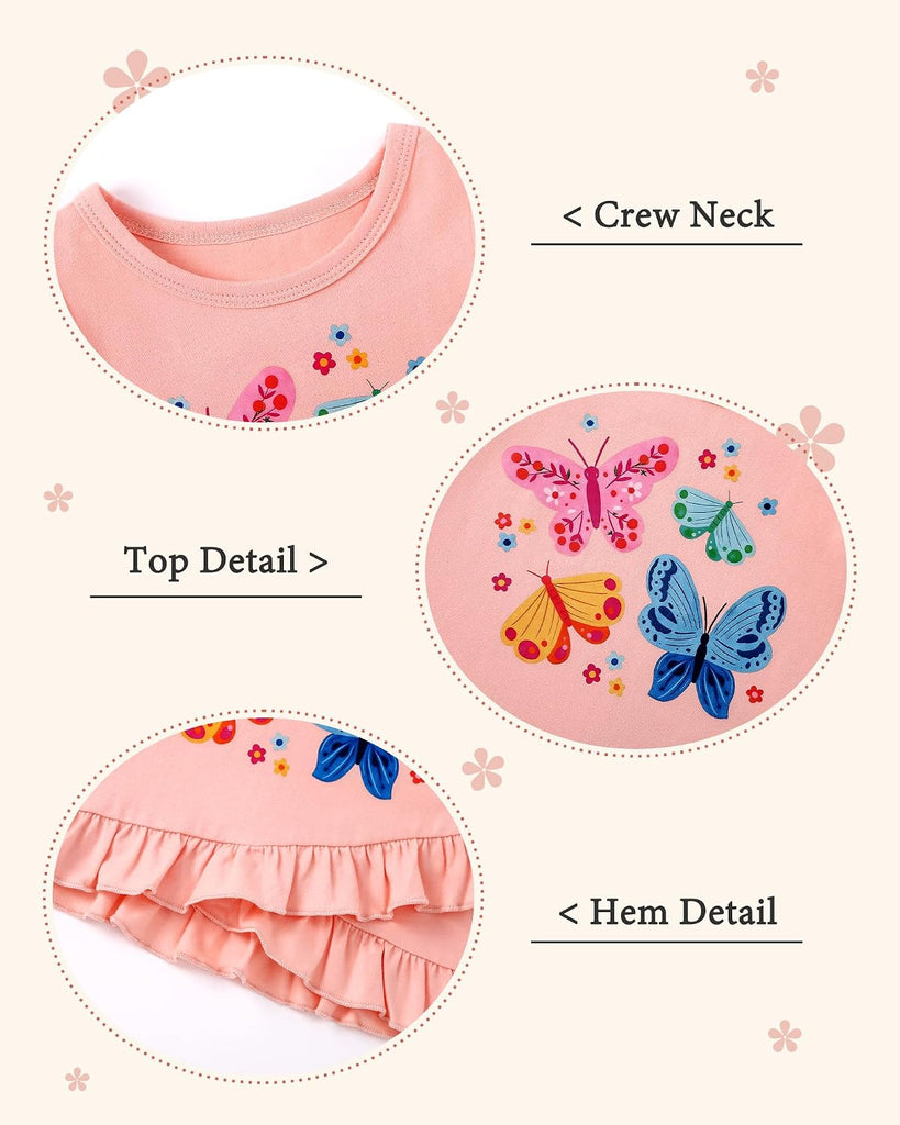 Toddler Girl Clothes, 2Pcs Baby Girl Summer Spring Outfits Sleeveless Tank Shirt Ruffle Top +Shorts Clothing Set
