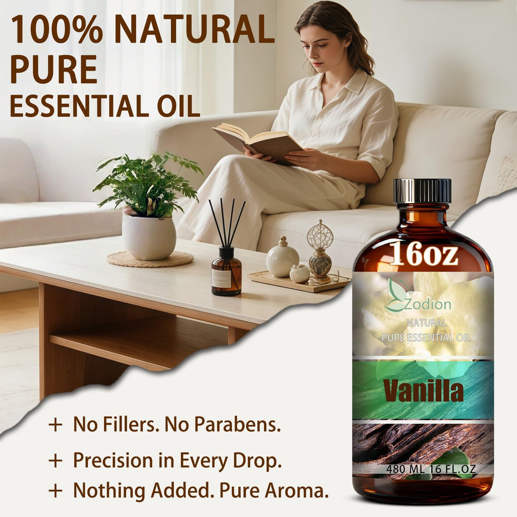 Vanilla Essential Oil, for Diffuser Aromatherapy Skin DIY Candle Soap Making