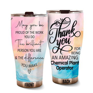Thank You Amazing Chemical Plant Operator Tumbler Stainless Steel 30oz, Appreciation Gifts for Coworkers, Employees &