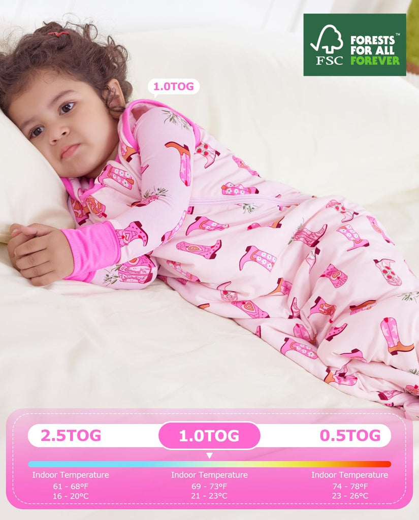 Rayon Made from bamboo viscose Sleep Sacks 1.0 Tog Soft Toddler Sleeping Sack for Babies Way