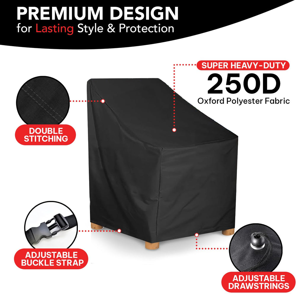 24D x 24W x 36H UV-proof Waterproof Furniture Patio Cover 250D black 24x24x36 breathable dust proof sofa table chair