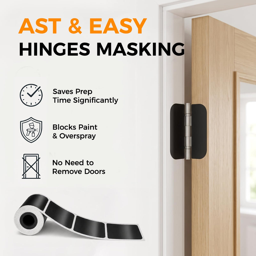 100 Pack 3.5" Door Hinge Masking Covers for Painting