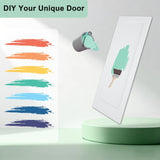 30"x80" 1-Panel Shaker Style White Primed Hollow Core Interior Molded Door Slab, NOT Pre-drilled and NOT Included
