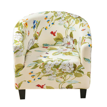 Stretch Barrel Club Chair Covers Printed Tub Sofa Slipcover, 24