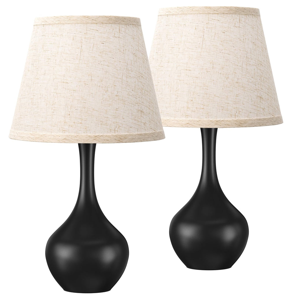 16.1" Touch Table Lamp for Nightstand, Dimmable Small Bedroom Lamp Set of 2