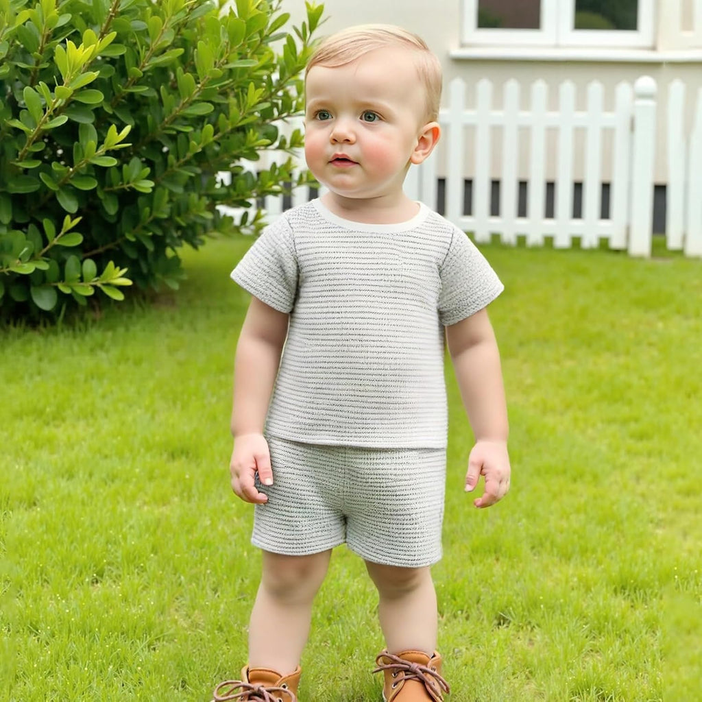 Baby Boy Summer Outfit Striped T-shirt Toddler Boy Summer Clothes 6 12 2 3 4 Kids Boy Short Set