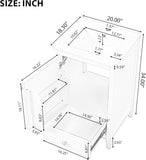 Bellemave 20-inch Solid Wood Bathroom Vanity with Sink, Free Standing Cabinet, Soft Closing Door, Storage Rack