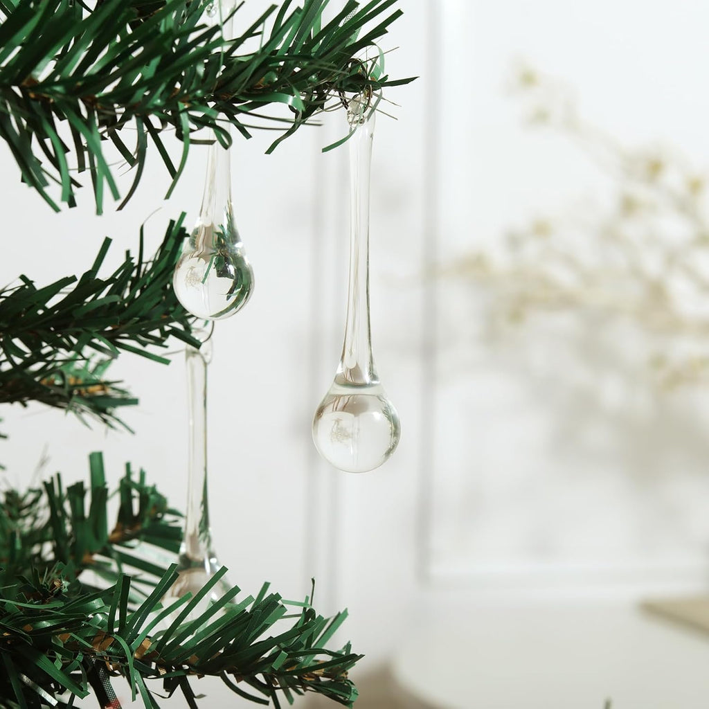 20pcs 3inch Crystal Teardrop Chandelier Pendant Parts Wedding Party Christmas Tree Decorations Ornaments