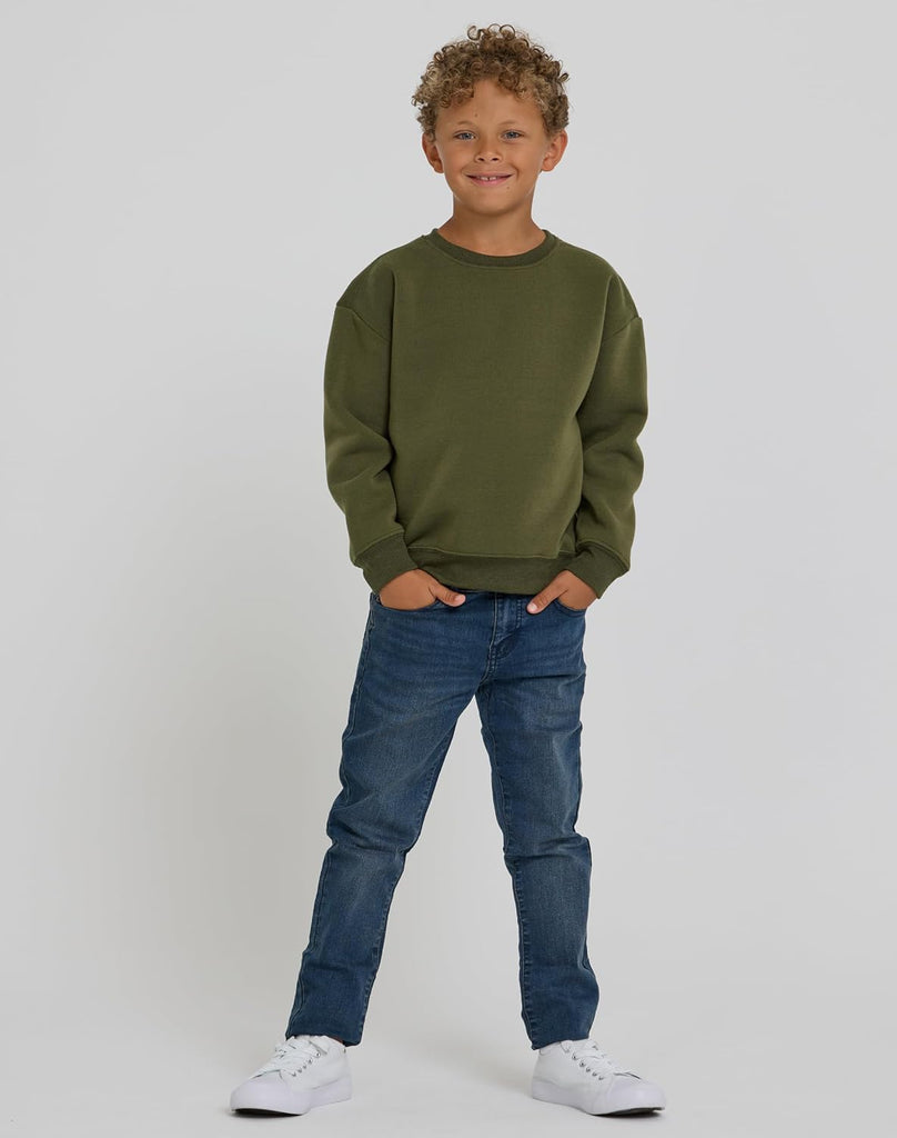 3 Pack Boys Sweatshirts Long Sleeve Boy Crewneck Relaxed Soft Essentials Teen Pullover Sweaters For Youth Kids