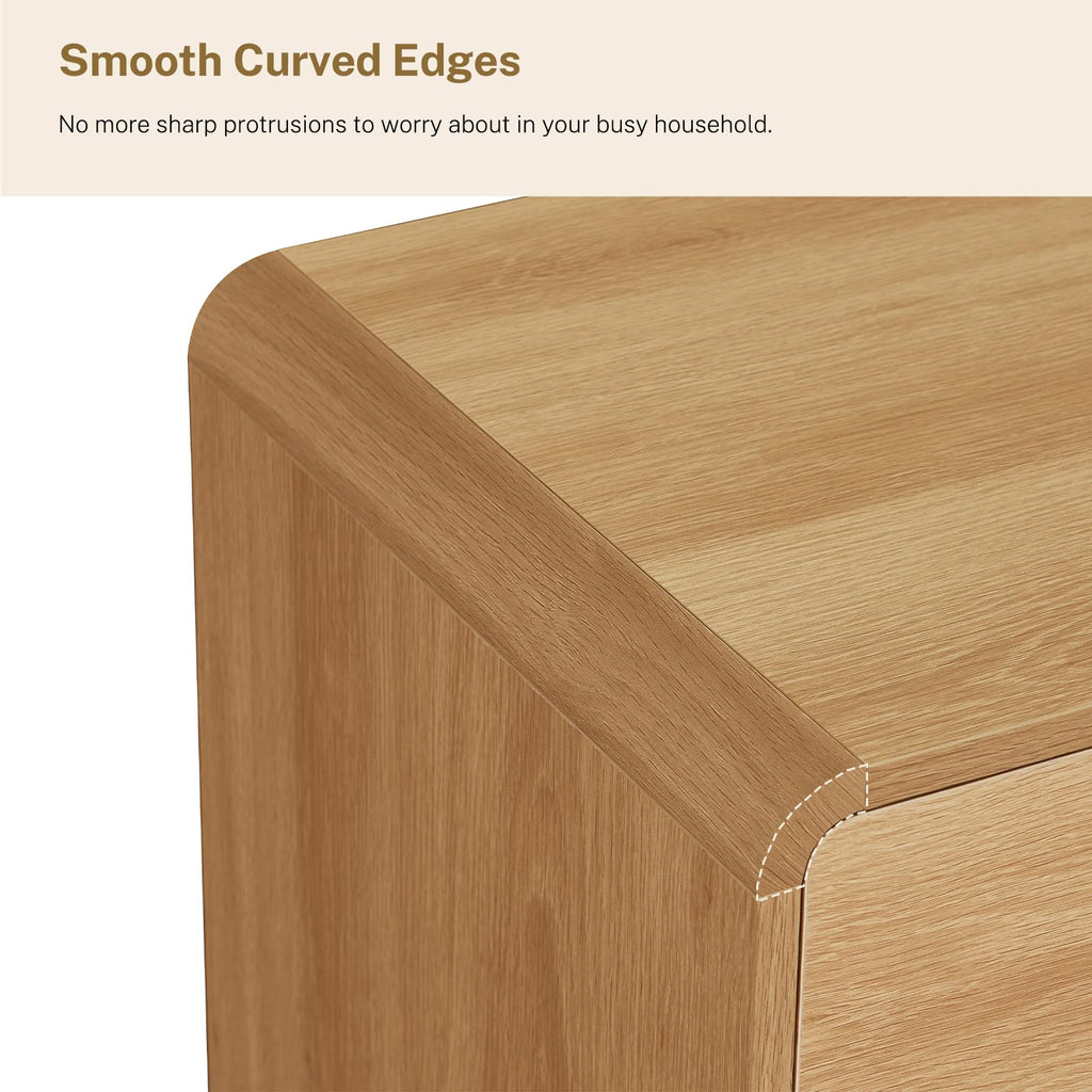 9 Drawer, 63" Wide Dressers & Chest of Drawers with Curved Profile Design, Wood Closet Storage Dressers Organizer