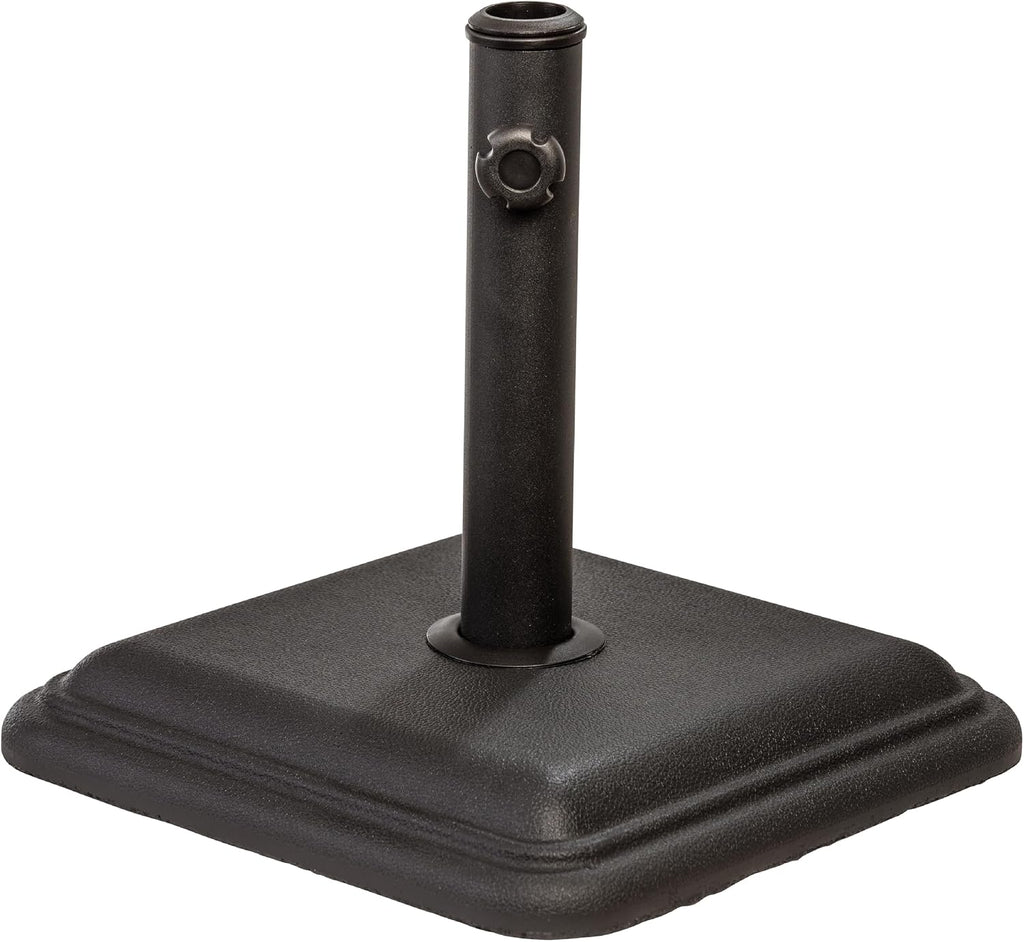26 Pound Umbrella Base - Cast Stone Outdoor Umbrella Stand - for Use with Umbrella Poles 1.3" to 1.8"