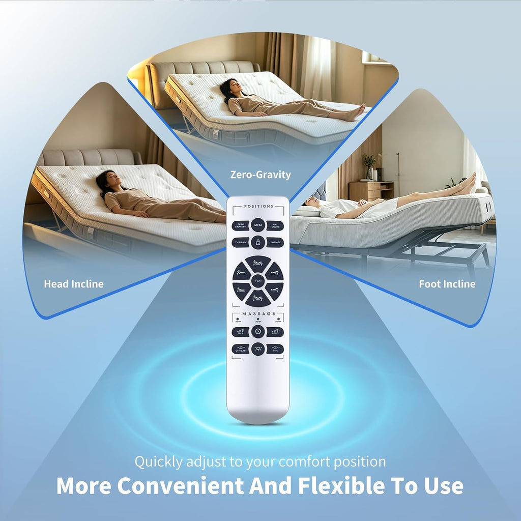 Replacement Remote for OKIN RF.50.19.02 Split Queen Adjustable Bed Base