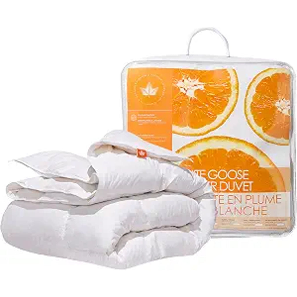Down & Feather Co. - All Season White Goose Feather Duvet Comforter King - 233 TC Shell 100% Cotton - Oeko TEX Certified