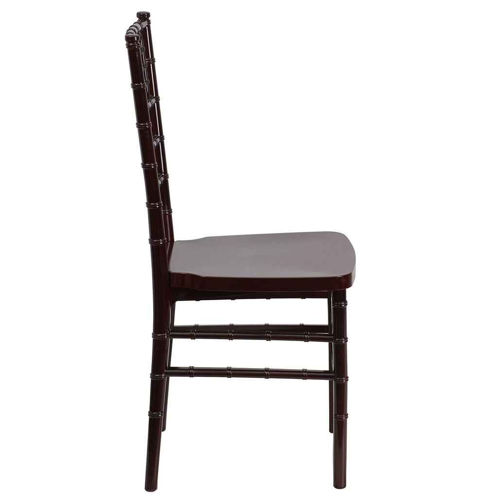 PREMIUM Series Mahogany Resin Stacking Chiavari Chair