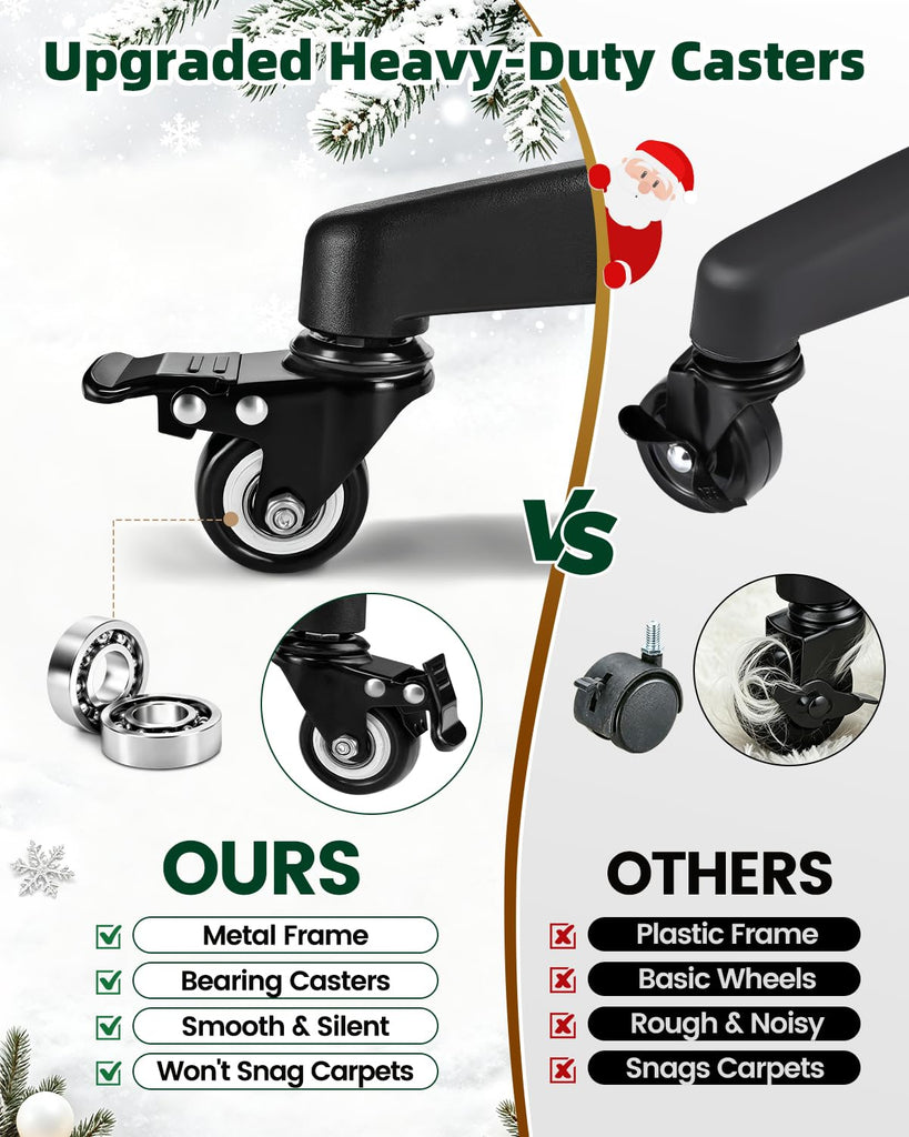 Rolling Christmas Tree Stand on Wheels for Up to 9 FT Artificial Trees